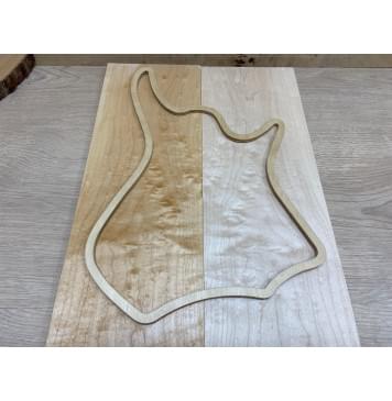 Клён Облачко заготовка на топ для Тревел гитары Тангент ААА Волна А 11х147х415 мм - 2 шт. (книжкой)-2