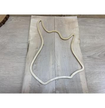 Клён Белый заготовка на топ для Тревел гитары Смешанный АА 10х144х440 мм - 2 шт.(книжкой)-1