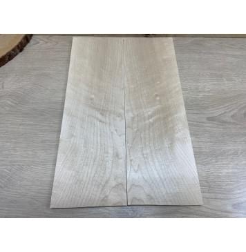 Клён Белый заготовка на топ для Тревел гитары Смешанный АА 9х142х430 мм - 2 шт.(книжкой)-0