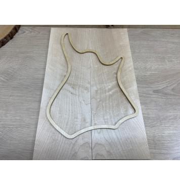 Клён Белый заготовка на топ для Тревел гитары Смешанный АА 9х142х430 мм - 2 шт.(книжкой)-2