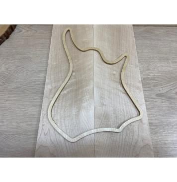 Клён Белый заготовка на топ для Тревел гитары Смешанный АА 9х142х430 мм - 2 шт.(книжкой)-1