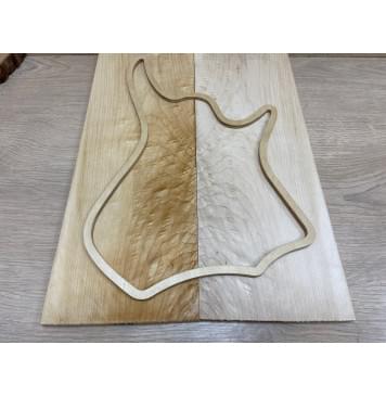 Клён Белый Явор, волнистый заготовка на топ для Тревел гитары Смешанный ААА Волна А 10х153х400 мм - 2 шт. (книжкой)-0