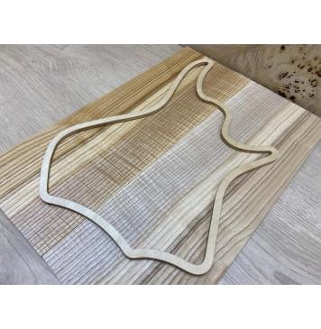 Ясень Оливковый Волнистый заготовка на топ для Тревел гитары Радиал АА Волна АА 7х147х415 мм - 2 шт. (книжкой)-1