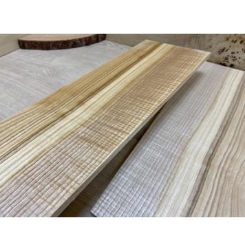 Ясень Оливковый Волнистый заготовка на топ для Тревел гитары Радиал АА Волна АА 7х147х415 мм - 2 шт. (книжкой)-3