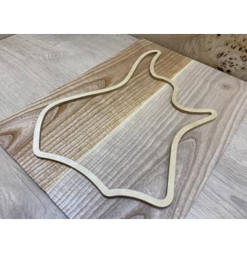 Ясень Оливковый Волнистый заготовка на топ для Тревел гитары Смешанный ААА Волна А 7,5х155х42 мм - 2 шт. (книжкой)-1