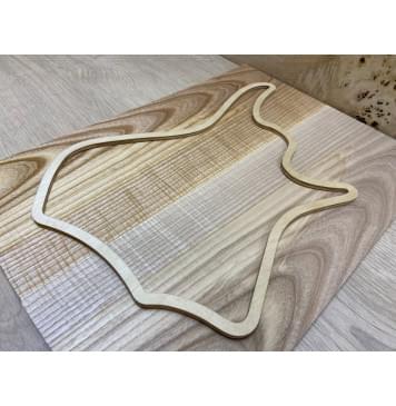 Ясень Оливковый Волнистый заготовка на топ для Тревел гитары Смешанный ААА Волна А 7х155х430 мм - 2 шт. (книжкой)-1