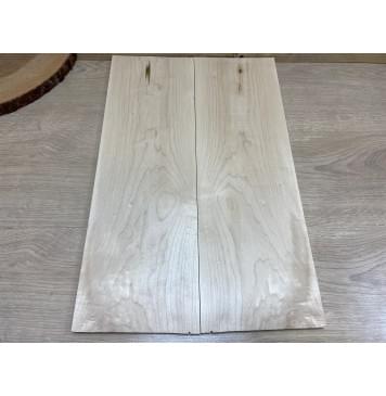 Клён Белый заготовка на топ Тангент АА 9х170х525 мм - 2 шт. (книжкой)-1