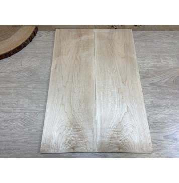 Клён Белый Явор, Волнистый заготовка на топ Тангент АА Волна А 8х170х500 мм - 2 шт. (книжкой)-0