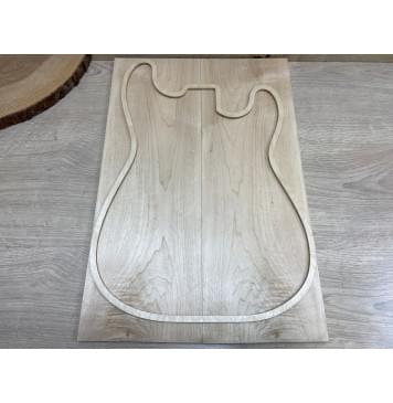 Клён Белый Явор, Волнистый заготовка на топ Тангент АА Волна А 8х170х500 мм - 2 шт. (книжкой)-2