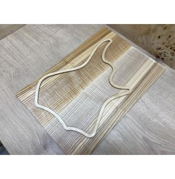 Ясень Оливковый Волнистый заготовка на топ для Тревел гитары Радиал АА Волна ААА 8х147х425 мм - 2 шт. (книжкой)-0