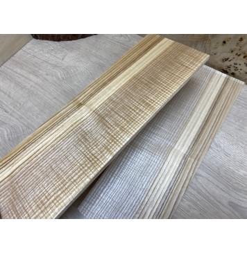 Ясень Оливковый Волнистый заготовка на топ для Тревел гитары Радиал АА Волна ААА 8х147х425 мм - 2 шт. (книжкой)-1