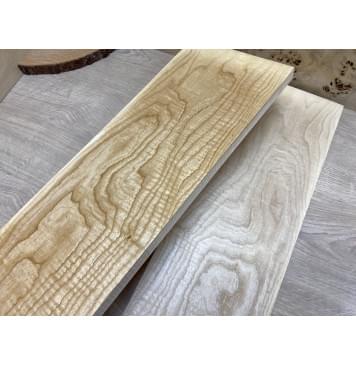 Ясень Белый Волнистый заготовка на топ Тангент АА Волна АА 18х189х500 мм - 2 шт. (книжкой)-1