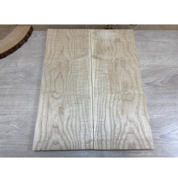 Ясень Белый Волнистый заготовка на топ Тангент АА Волна АА 19х183х470 мм - 2 шт. (книжкой)-3