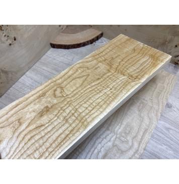 Ясень Белый Волнистый заготовка на топ Тангент АА Волна АА 19х183х470 мм - 2 шт. (книжкой)-1