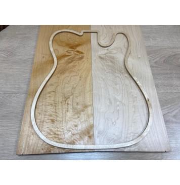 Клён Облачко заготовка на топ Тангент АА 11х193х535 мм - 2 шт. (книжкой)-3