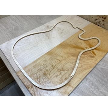 Клён Облачко заготовка на топ Тангент АА 11х193х535 мм - 2 шт. (книжкой)-2