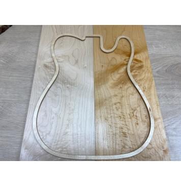 Клён Облачко заготовка на топ Тангент АА 11х193х535 мм - 2 шт. (книжкой)-1