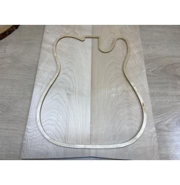 Клён Белый заготовка на топ Тангент АА 11х193х540 мм - 2 шт. (книжкой)-1