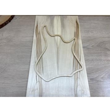 Клён Чёрный заготовка на топ для Тревел гитары Смешанный ААА 9х146-151х520 мм - 2 шт. (книжкой)-1