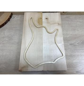 Клён Белый заготовка корпуса для Тревел гитары Смешанный А 45х143х420 мм - 2 шт.-2