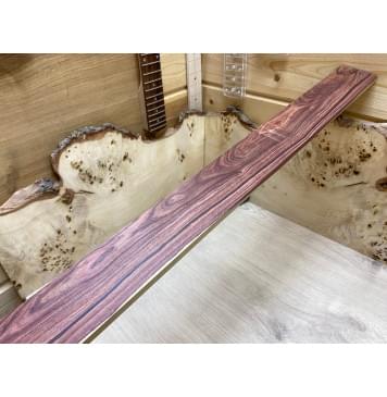 Эбен Красный заготовка накладки для бас-гитары Смешанный АА 10х64х755 мм-1