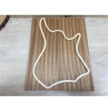 Сапели заготовка на топ для Тревел гитары Радиал ААА 8х148х370 мм - 2 шт. (книжкой)-0