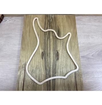 Корина Чёрная заготовка на топ для Тревел гитары Смешанный ААА 20х153х435 мм - 2 шт. (книжкой)-1