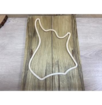 Корина Чёрная заготовка на топ для Тревел гитары Смешанный ААА 20х153х435 мм - 2 шт. (книжкой)-2