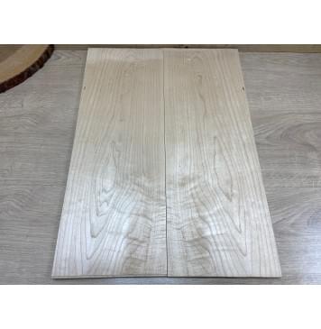 Клён Белый Явор, Волнистый заготовка на топ Тангент АА Волна А 12х193х530 мм - 2 шт. (книжкой)-2