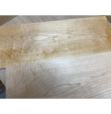 Клён Белый Явор, Волнистый заготовка на топ Тангент АА Волна А 12х193х530 мм - 2 шт. (книжкой)-1