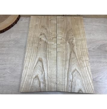 Ясень Белый Волнистый заготовка на топ Тангент ААА Волна АА 18х195х510 мм - 2 шт. (книжкой)-5