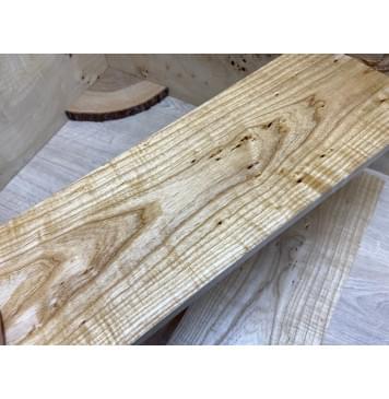 Ясень Белый Волнистый заготовка на топ Тангент ААА Волна АА 18х195х510 мм - 2 шт. (книжкой)-1