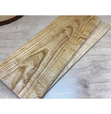 Ясень Белый Волнистый заготовка на топ Тангент ААА Волна АА 18х195х510 мм - 2 шт. (книжкой)-2