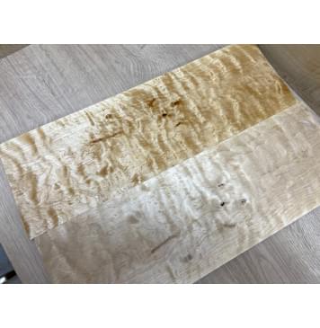 Берёза Пламенная заготовка на топ Тангент А Волна ААА 15х164х495 мм - 2 шт.(книжкой)-5