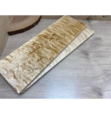 Берёза Пламенная заготовка на топ Тангент А Волна ААА 15х164х495 мм - 2 шт.(книжкой)-1