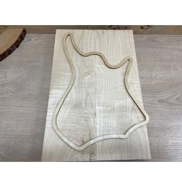 Клён Белый заготовка корпуса для Тревел гитары Смешанный А 49х132х405 мм - 2 шт.-3