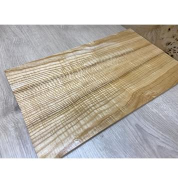 Ясень Оливковый Волнистый заготовка на топ для Тревел гитары Смешанный ААА  Волна ААА 8,5х142х475 мм - 2 шт. (книжкой)-1