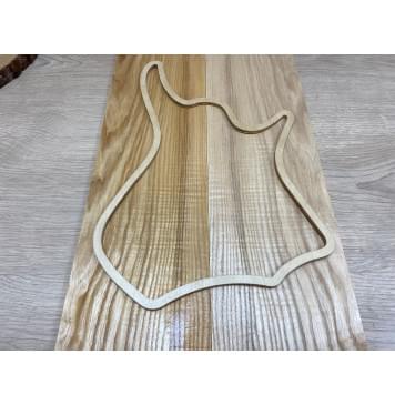 Ясень Оливковый Волнистый заготовка на топ для Тревел гитары Смешанный ААА Волна А 8,5х142х460 мм - 2 шт. (книжкой)-0