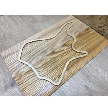 Ясень Оливковый Волнистый заготовка на топ для Тревел гитары Смешанный ААА Волна А 8,5х142х460 мм - 2 шт. (книжкой)-1