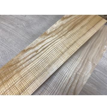 Ясень Оливковый Волнистый заготовка на топ для Тревел гитары Смешанный АА Волна АА 8х142х465 мм - 2 шт. (книжкой)-0