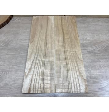 Ясень Оливковый Волнистый заготовка на топ для Тревел гитары Смешанный ААА Волна ААА 8,5х142х465 мм - 2 шт. (книжкой)-1