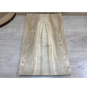 Ясень Оливковый Волнистый заготовка на топ для Тревел гитары Смешанный ААА Волна АА 19х155х500 мм - 2 шт. (книжкой)-1