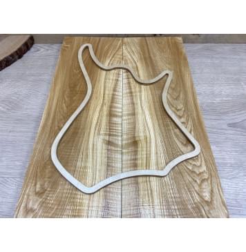 Ясень Оливковый Волнистый заготовка на топ для Тревел гитары Смешанный ААА Волна АА 19х155х500 мм - 2 шт. (книжкой)-4