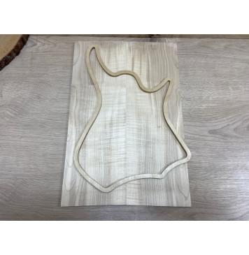 Клён Белый заготовка на топ для Тревел гитары Смешанный ААА 7х134х400 мм - 2 шт.(книжкой)-2