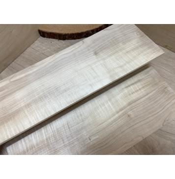 Клён Белый заготовка на топ для Тревел гитары Смешанный ААА 7х134х400 мм - 2 шт.(книжкой)-1