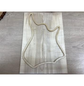 Клён Белый заготовка на топ для Тревел гитары Смешанный ААА 7х134х400 мм - 2 шт.(книжкой)-3