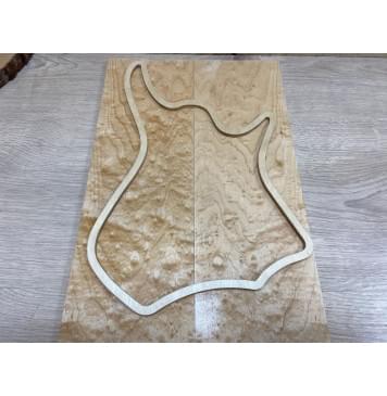 Клён Облачко заготовка на топ для Тревел гитары Тангент ААА Волна ААА 11х136х400 мм - 2 шт.(книжкой)-3