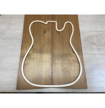 Клён Белый (Печёный) заготовка на топ Смешанный А 7х186х535 мм - 2 шт.(книжкой)-1