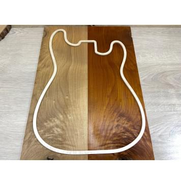 Клён Белый (Печёный) заготовка на топ для Смешанный ААА 9х182х500 мм - 2 шт.(книжкой)-4