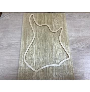 Корина Белая заготовка на топ для Тревел гитары Смешанный ААА 8х144х430 мм - 2 шт. (книжкой).-1